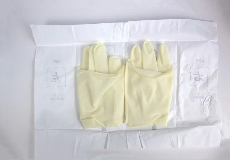 10/20Pairs Disposable Latex Surgical Gloves For Hospital Clinic Surgery Food Processing Laboratory Medical Rubber Sterile Gloves