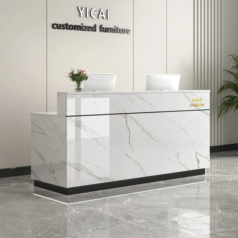 Counter Desk For Shops Counter Reception Beauty Salon Reception Desk Cashier Drawers Empfangstheke Kosmetik Office Furniture