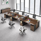 Moderne 6-Personen-Kombination Aus Einfachem Computer-Schreibtischs Tuhl Einzel-und Doppel-Face-to-Face-Design Eisen Modularer S