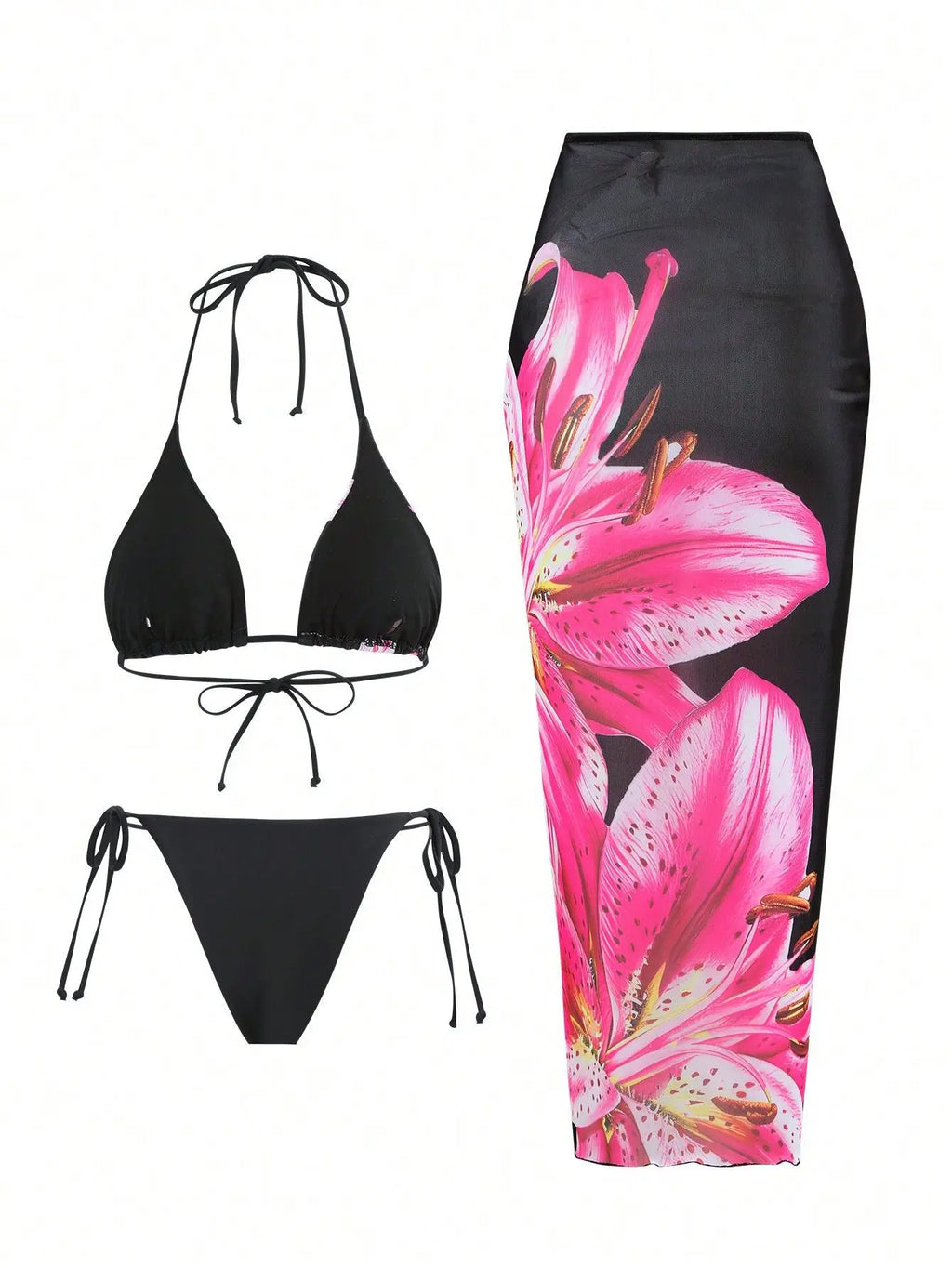 Flower Print Bikini Set