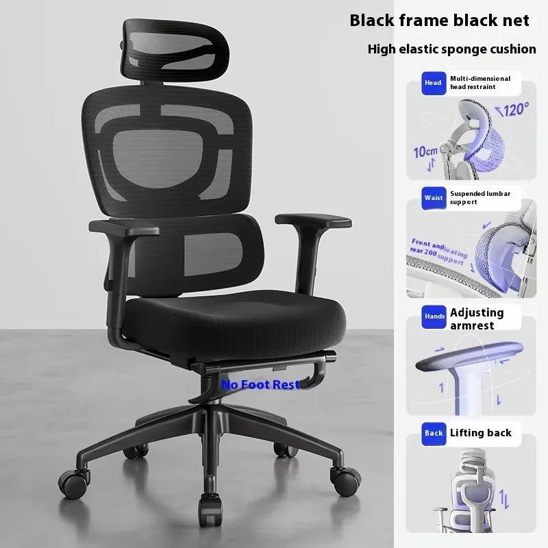 Foot Rest Chair Ergonomic Gaming Chairs Computer Comfortable Wheels Massage Adjustable Sedia Da Ufficio Office Furniture