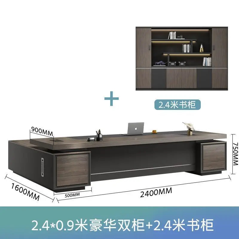 Boss desk light luxury chairperson room manager chair combination simple modern president desk furniture