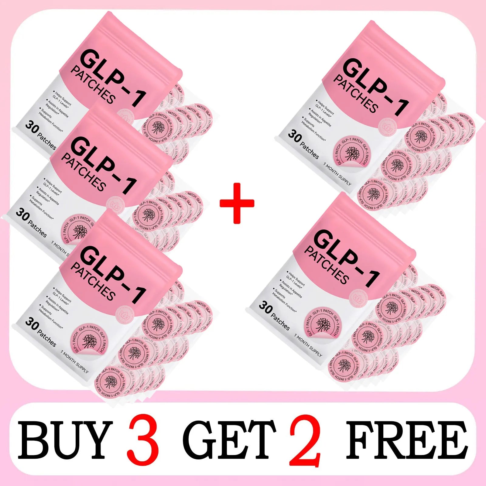 2025 Top Selling 30 pieces glp 1 Patches Shape Support |Made by soaking pure plants 4-6 patches a day