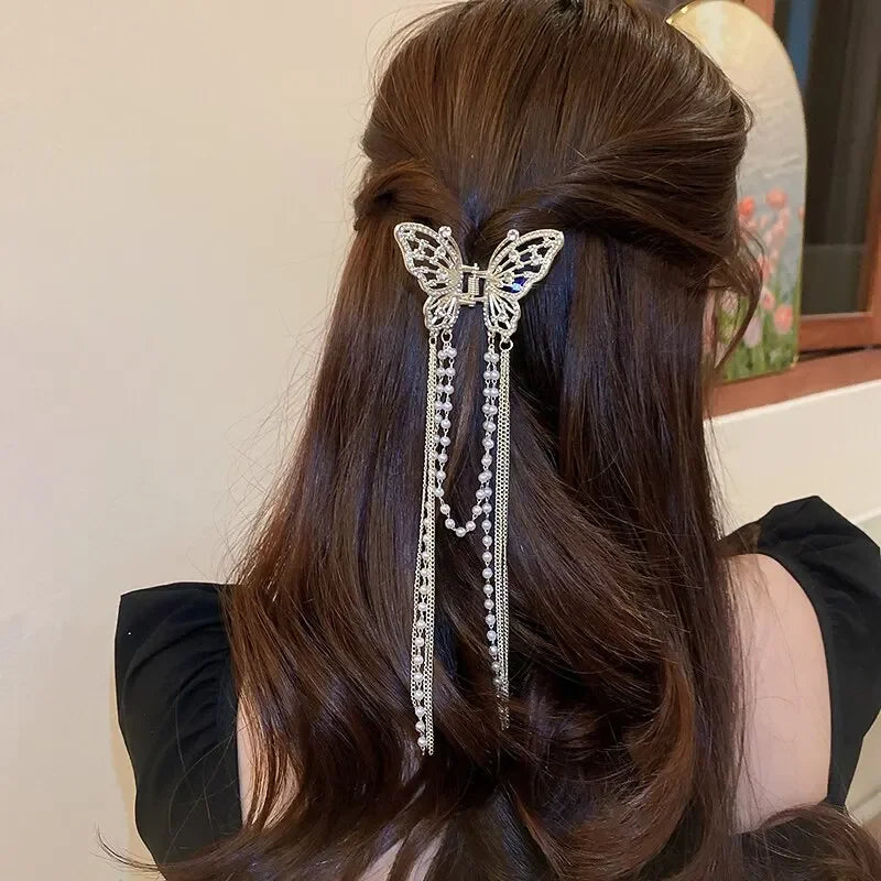 Butterfly Tassel Hair Clip