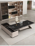 Light luxury boss table, simple modern desk, large desk manager, office desk and chair combination