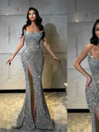 Glitter Evening Dresses Luxury Prom Dress Back To School Season Sequin Robes Cocktail Charming Vestidos De Gala Customized 2025