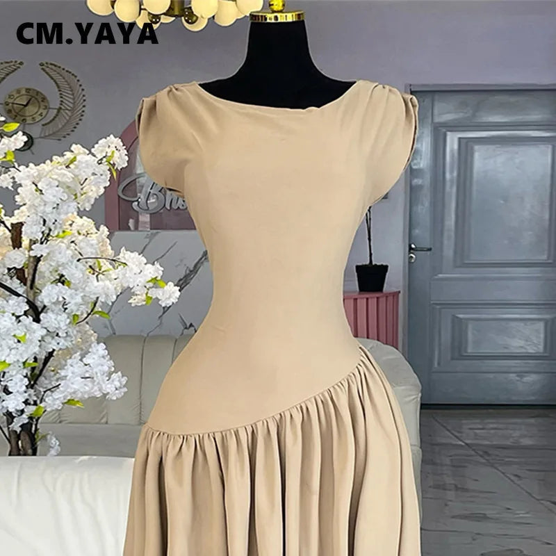 Ruched Shoulder Ball Gown