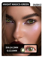 Duoxiu Contact Lenses 2Pcs Blue Green Contact Lenses Color Permanent Makeup Machine Changing Pupil and Eyes Color Fashion Lenses