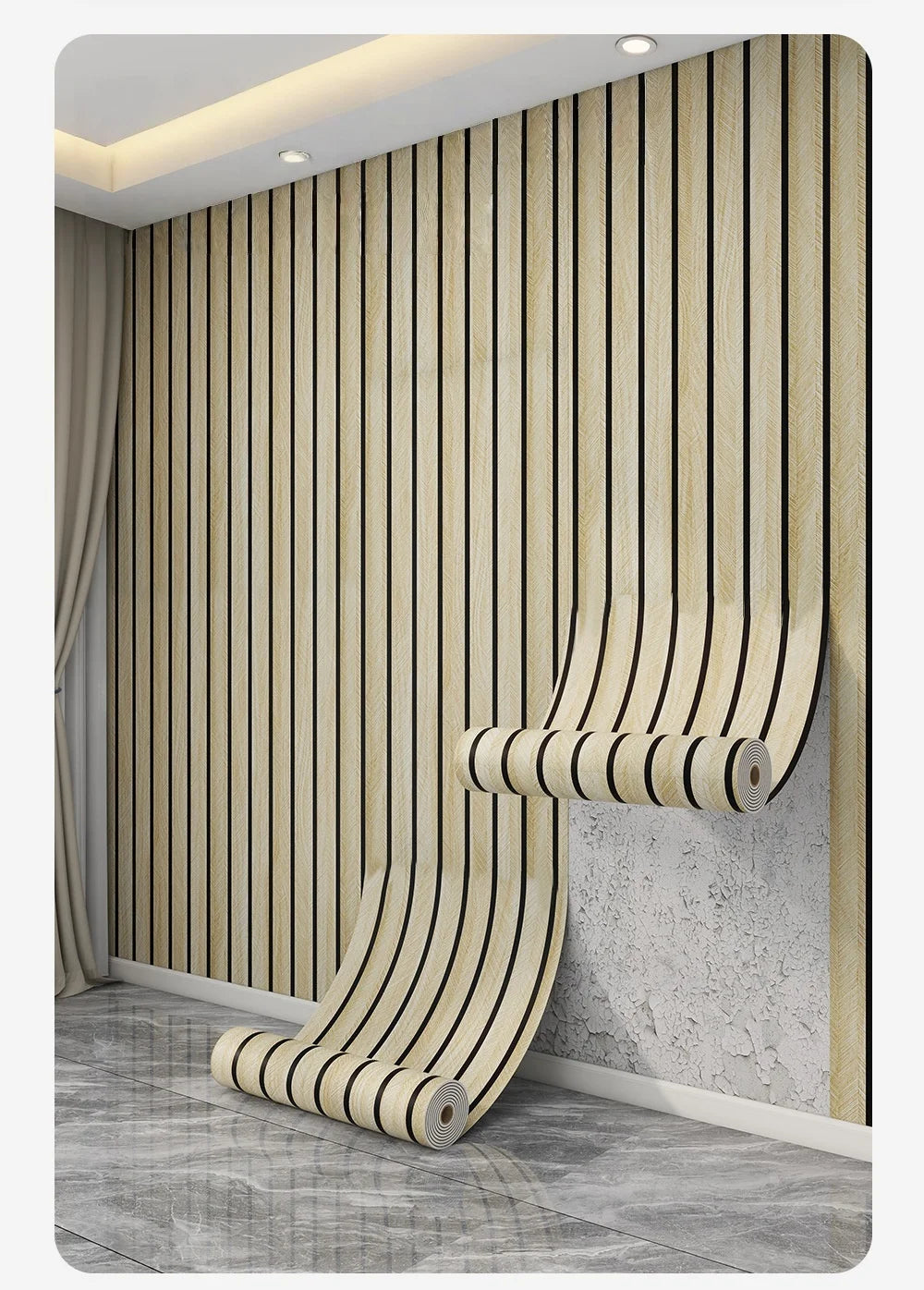 Thick Wood Grain Self-adhesive Wall Stickers for Living Room Wall Cladding Peel and Stick Foam Wallpapers Home Decor Wall Panels