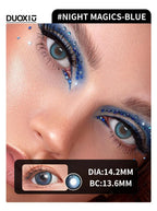 Duoxiu Contact Lenses 2Pcs Blue Green Contact Lenses Color Permanent Makeup Machine Changing Pupil and Eyes Color Fashion Lenses