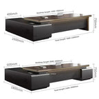 Modern Wooden Boss Office Desks Light Luxury Office Furniture Design with Storage Cabinet Study Desk Commercial President Desk
