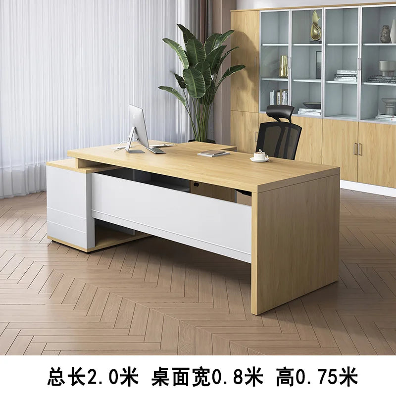 Wooden Boss Table Simple Modern Cabinet Designer Reading Reading Desk Secretary High Quality Art Bureau Meuble Office Furniture
