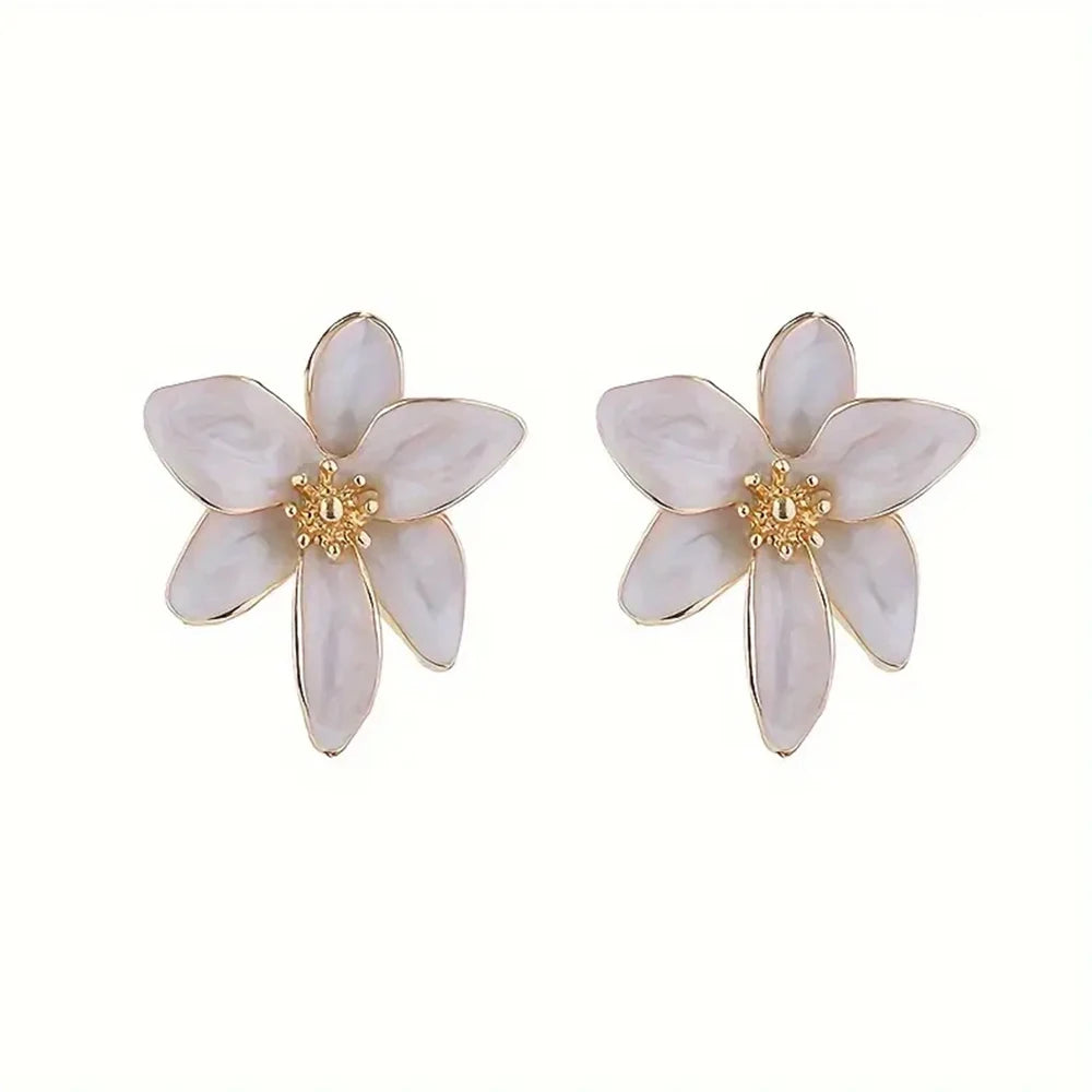 Oil Drop Flower Earrings