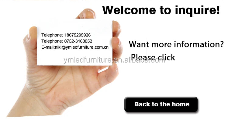 Illuminated High Bar Table and Chair Party Glowing Plastic Bar Led Light up Cocktail Table Set for Events