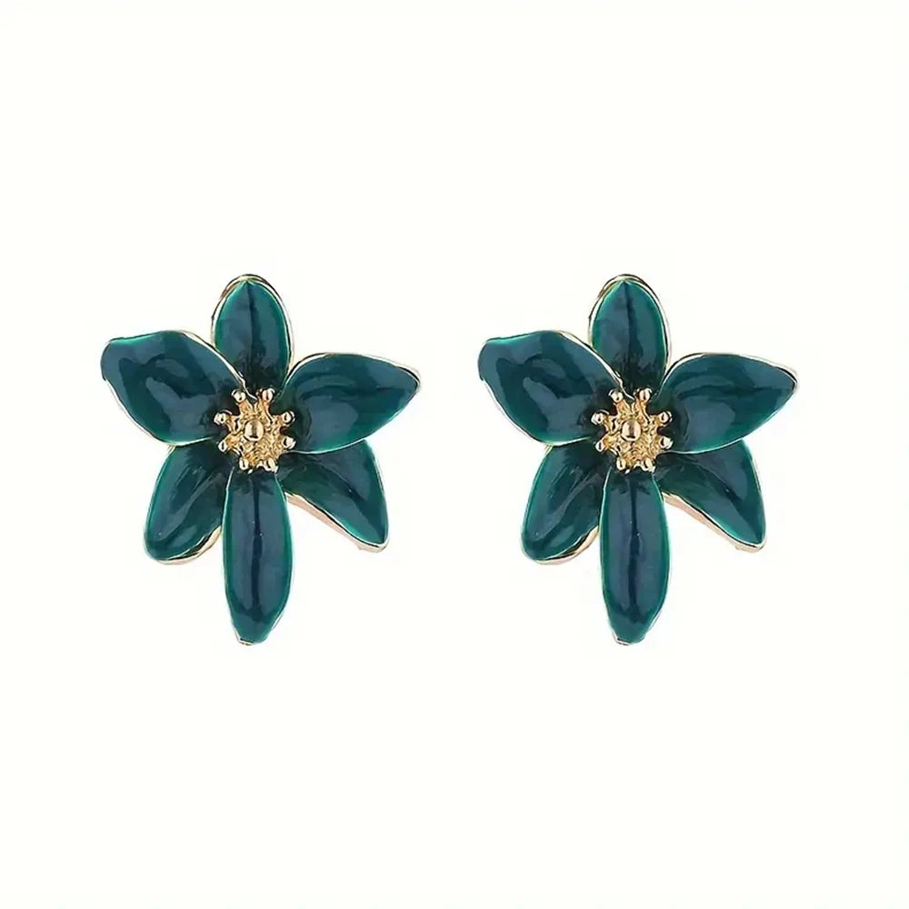 Oil Drop Flower Earrings
