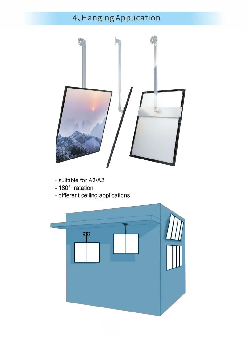 Advertising light box wall panel restaurant menu