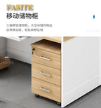 Simple modern financial desk and chair combination with dual workstation booth for office work