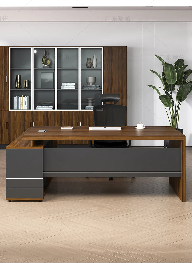 Wooden Boss Table Simple Modern Cabinet Designer Reading Reading Desk Secretary High Quality Art Bureau Meuble Office Furniture