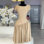 Ruched Shoulder Ball Gown