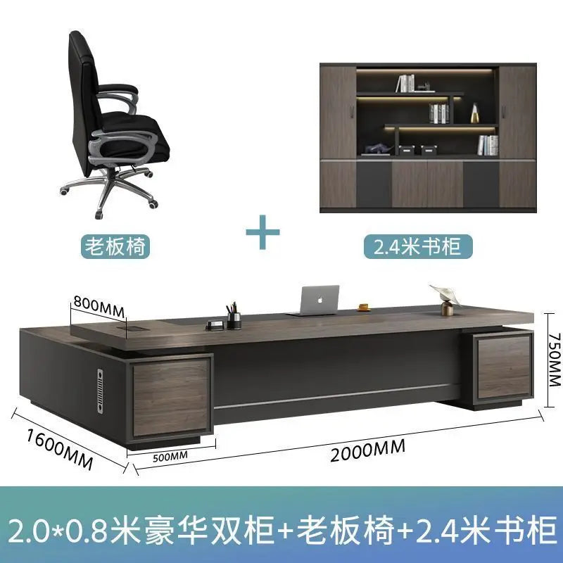 Boss desk light luxury chairperson room manager chair combination simple modern president desk furniture