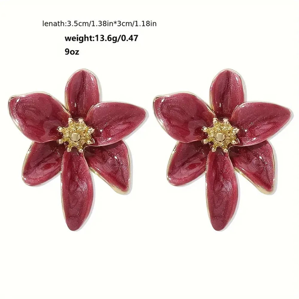 Oil Drop Flower Earrings