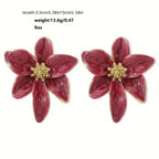 Oil Drop Flower Earrings