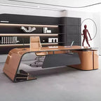 European High Quality Office Desk Cheap Executive Study Standing Office Desk Storage Floor Boss Wooden Escritorio Furniture