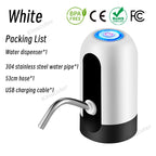 Portable Automatic Drinking Water Pump with Switch and USB Charging Mini Electric Water Dispenser for Universal 5 Gallon Bottle