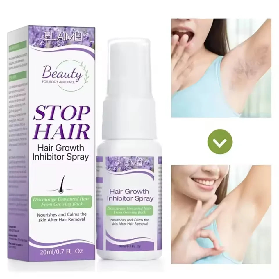 2 Minutes Fast Hair Removal Spray Painless Hair Growth Inhibitor Leg Arm Armpit Permanent Depilatory for Ladies Men Repair Care