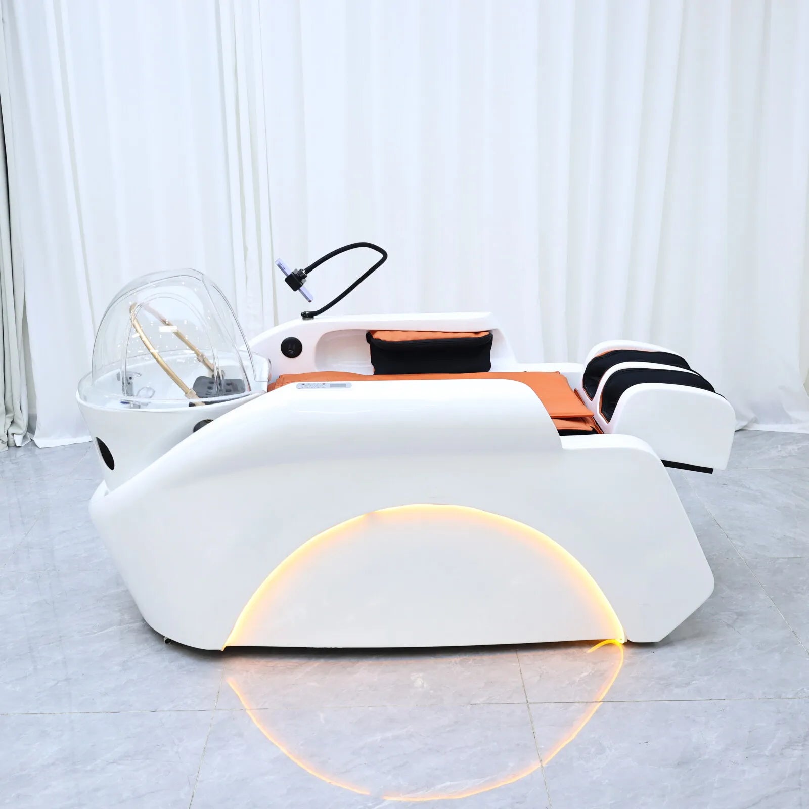 Plug In Automatic Massage Shampoo Bed Built in Electric Massager, Hair Salon Head SPA Hydrotherapy Commercial Salon Furniture