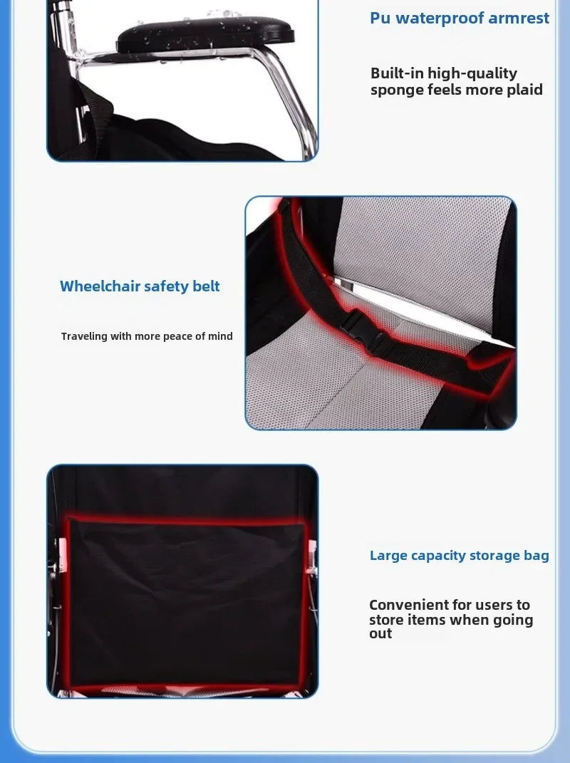 Wheelchair Wheelchair Folding Lightweight Small Elderly Special Disabled Portable Hand Push Scooter