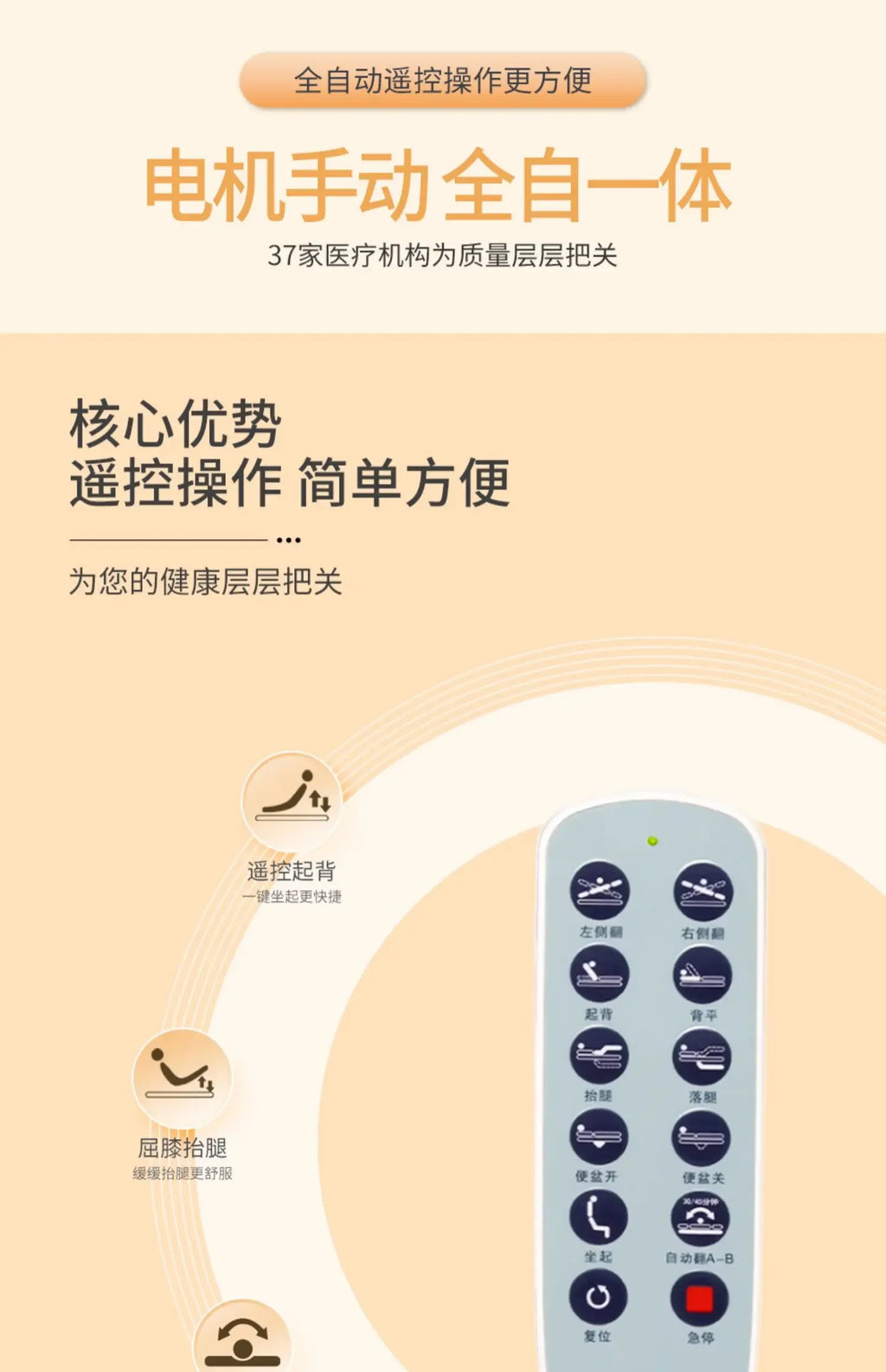 Multi-Functional Electric Nursing Bed