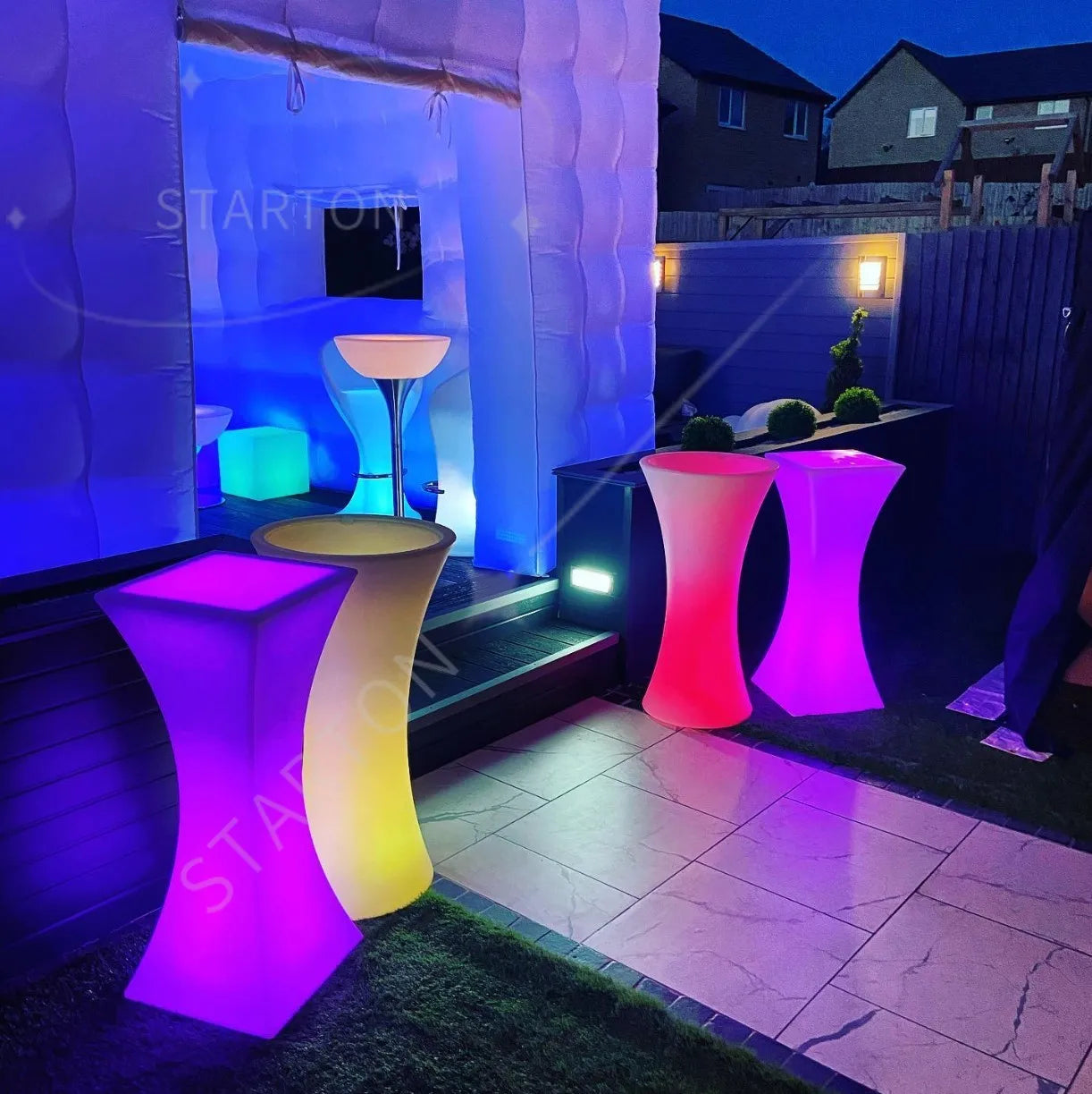Modern LED Glowing Bar Table Color-Changing Waterproof Light-Up Furniture for Home Hotel Events Garden Wedding Nightclub