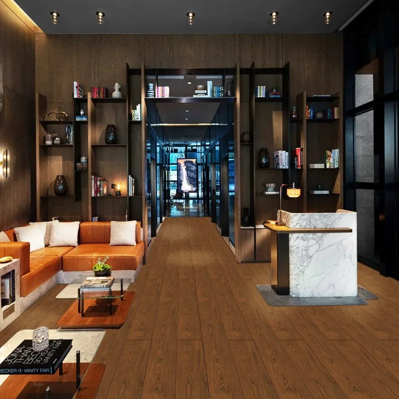 15x90cm Waterproof 3D Self-Adhesive thick Wood Grain Floor sticker Wallpaper Wall Sticker Living Room Toilet Kitchen Home Decor