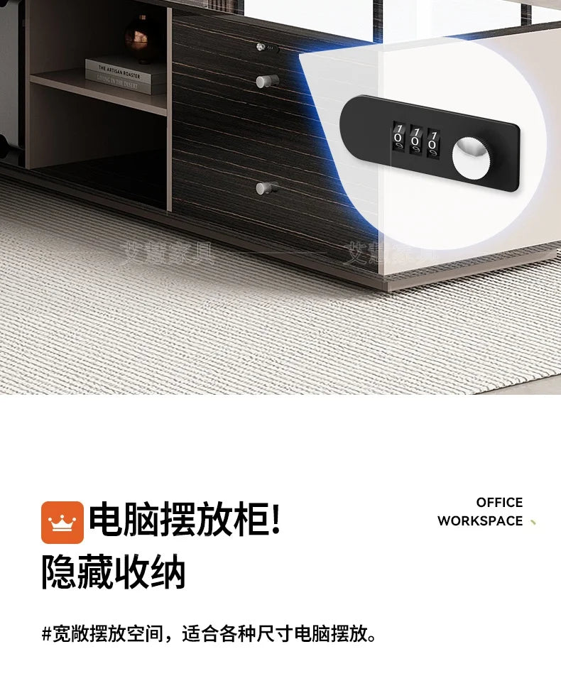 Light luxury boss table, simple modern desk, large desk manager, office desk and chair combination