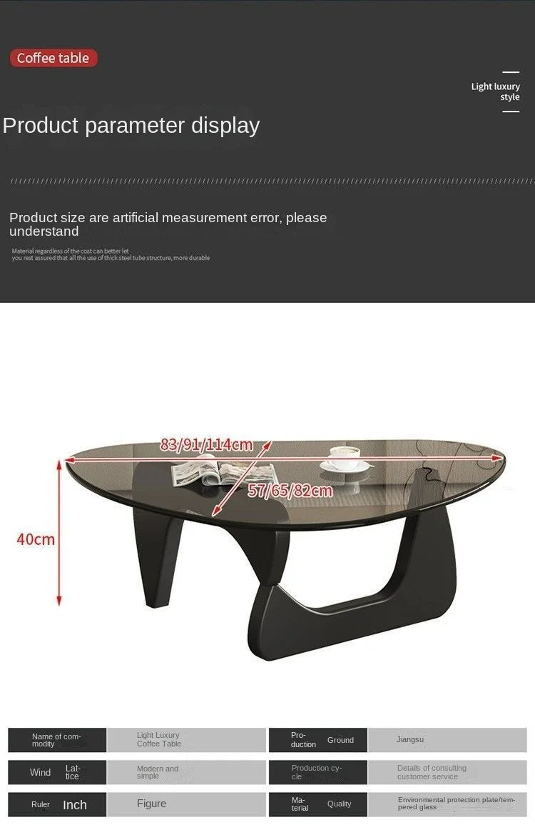X&D Italian Style Nordic Style Minimalist Coffee Table In Home Living Room Modern And Fashionable Water Droplet Shaped Tea Table