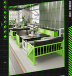 Industrial style Internet celebrity milk tea shop table and chair combination bar hot pot burger hotel coffee western restaurant