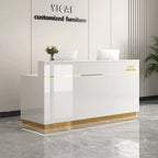 Counter Desk For Shops Counter Reception Beauty Salon Reception Desk Cashier Drawers Empfangstheke Kosmetik Office Furniture
