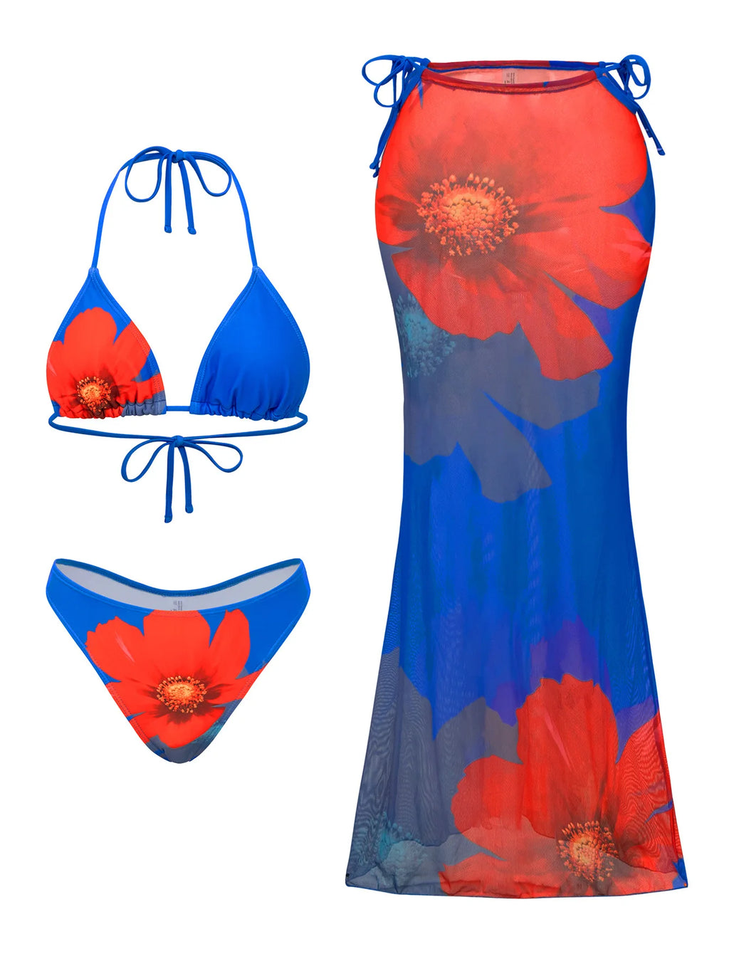 Flower Print Bikini Set