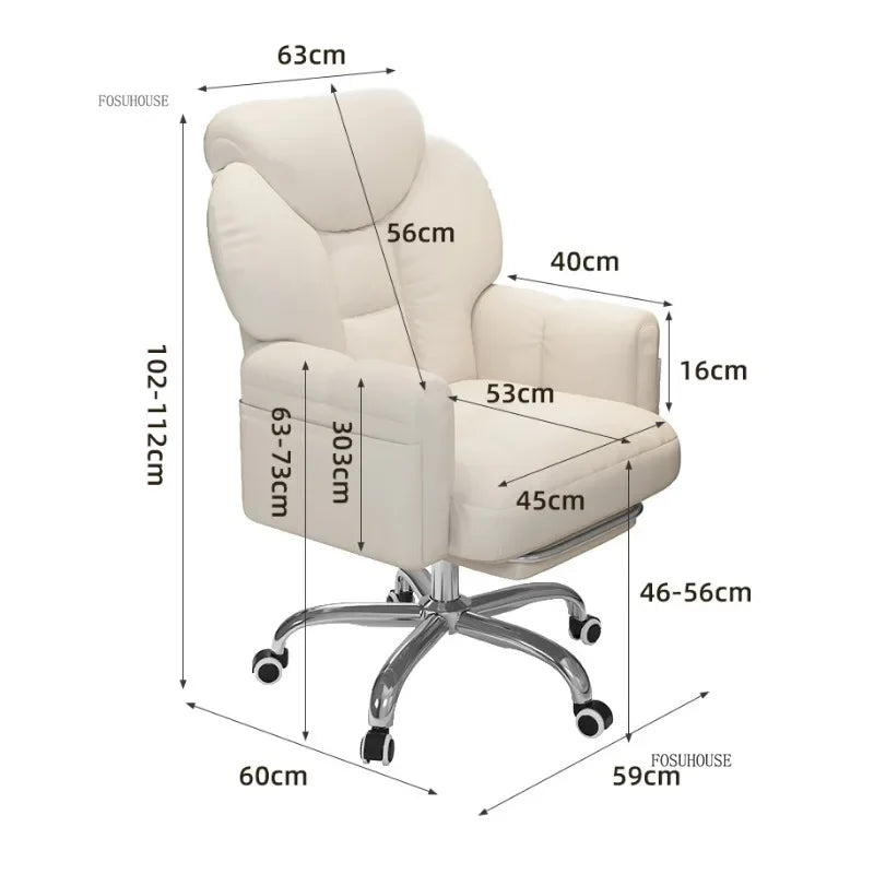 Mobile Swivel Soft Gaming Chairs Comfortable Aesthetic Gamer Leisure Desk Chair Nordic Office Chair Home Office Furniture V l