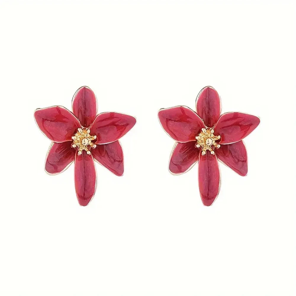 Oil Drop Flower Earrings