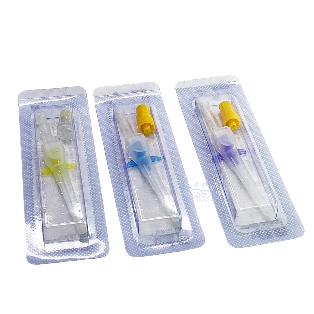 2PCS/5PCS/12PCS Animal Nasolacrimal Duct & IV Infusion Winged IV Catheter with Heparin Lock for Pet Animal Infusion 22G 24G 26G