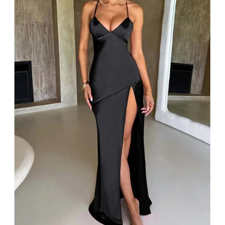 Satin Backless Mermaid Dress