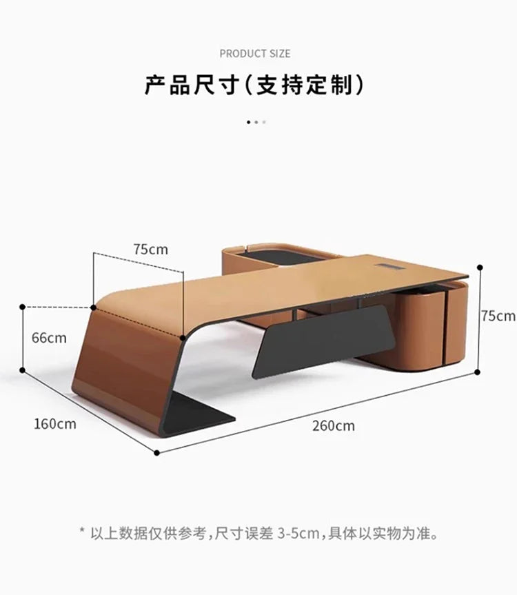 European High Quality Office Desk Cheap Executive Study Standing Office Desk Storage Floor Boss Wooden Escritorio Furniture