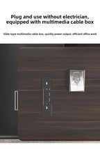 Modern Wooden Boss Office Desks Light Luxury Office Furniture Design with Storage Cabinet Study Desk Commercial President Desk