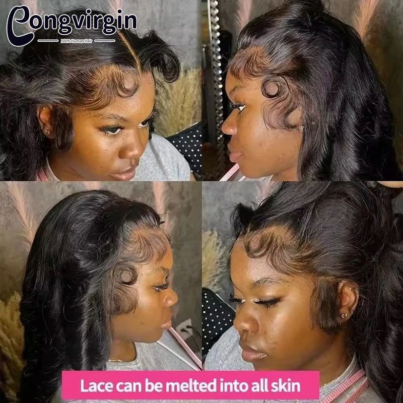 5x5 Glueless Wig Human Hair Ready To Wear Pre-Cut Lace Wear And Go Glueless Wigs Straight Lace Front Human Hair Wig For Women