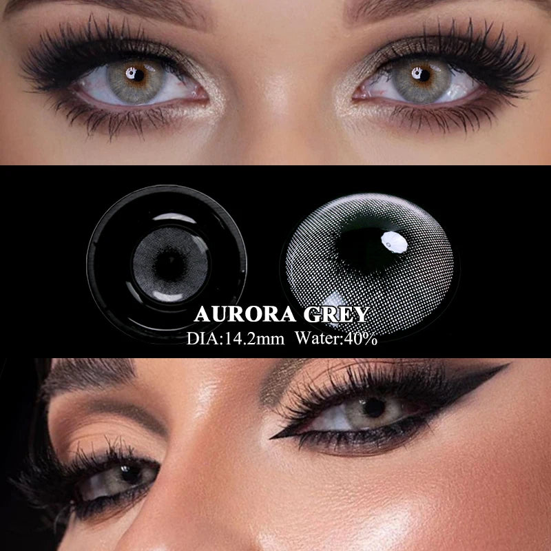 Duoxiu Contact Lenses 2Pcs Blue Green Contact Lenses Color Permanent Makeup Machine Changing Pupil and Eyes Color Fashion Lenses