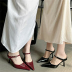 Pointed Toe Mule Heels