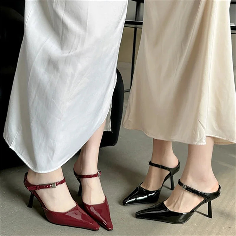 Pointed Toe Mule Heels