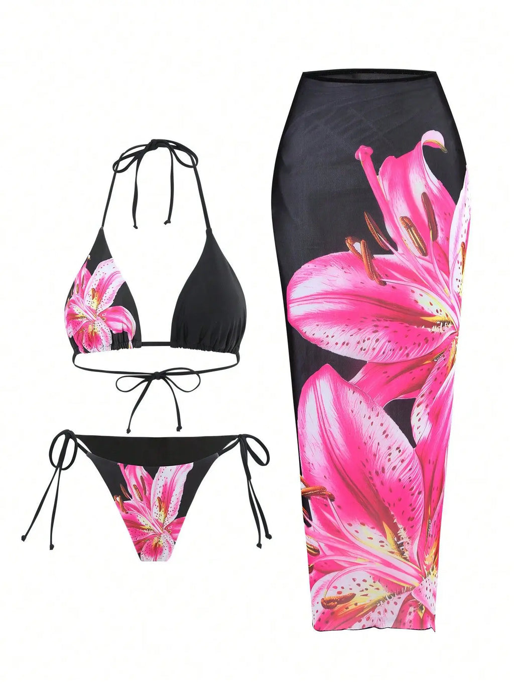 Flower Print Bikini Set